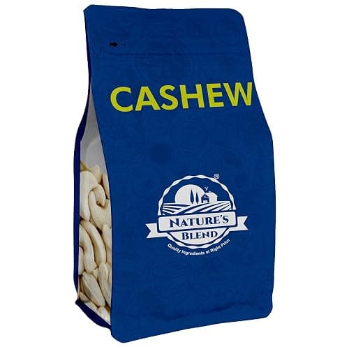 "Nature's Blend Whole Cashews 250g Pouch | Indian W320-W240 Grade | Vengurla Konkan Region | Sweet & Creamy Authentic Flavor | Clean White Kernels"